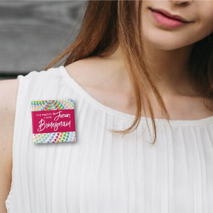 JUNIOR-BRAUTJUNGFRAU Regenbogen-Herzen Streusel-Ho Button