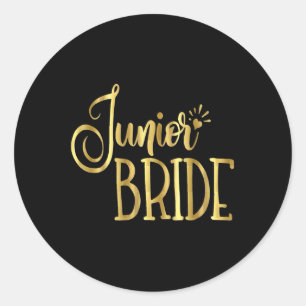 Junior Bride Wedding Party Groom Kids Runder Aufkleber