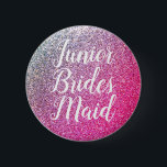 Junior Bridesmade Rundknopf Button<br><div class="desc">Junior Bridesmade Button für Brautparty oder Hochzeitsfeier</div>