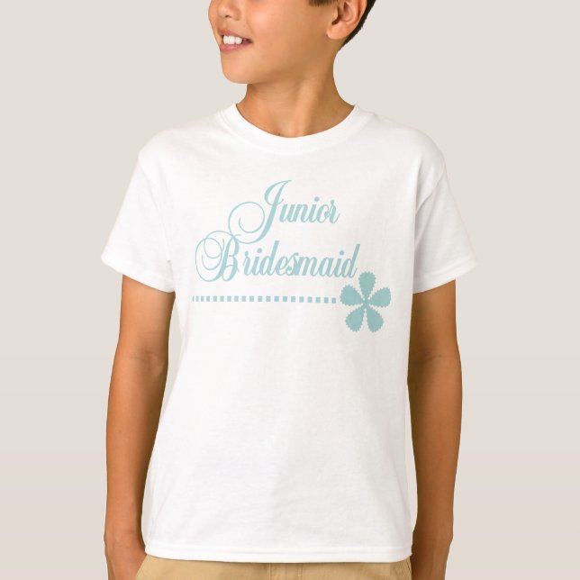 Junior Bridesmaid Aquamarin Elegance T-Shirt (Vorderseite)