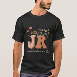 Junior Bridesmaid Brautparty Wildblumen Jr Bri T-Shirt