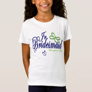 Junior Bridesmaid Butterfly Liebe T-Shirt