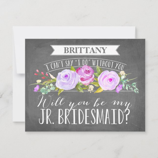 Junior Bridesmaid Card | Bridesmaid Einladung (Vorderseite)