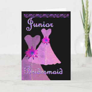 Junior Bridesmaid Invitation PINK Gown Einladung