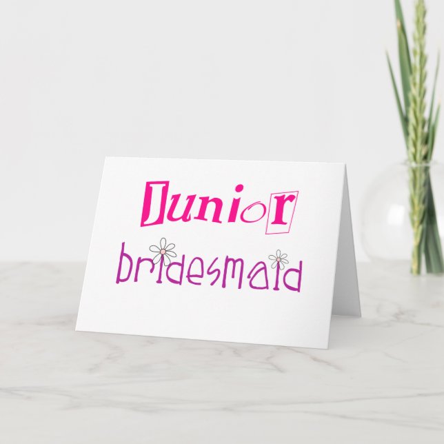 Junior Bridesmaid Karte (Vorderseite)