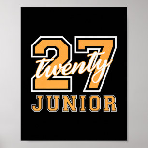 Junior Class 2027 Abschluss Zurück zur Schule Oran Poster