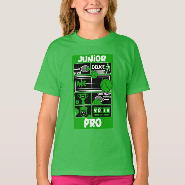 Junior Girl Tennis Player T - Shirt (Vorderseite)