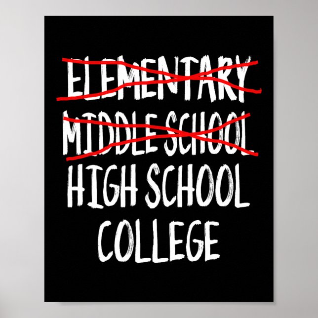 Junior High Abschluss - Funny Middle School Gradu Poster (Vorne)