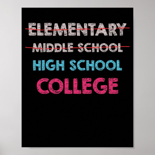 Junior High Graduation Middle School Graduation Poster (Vorne)