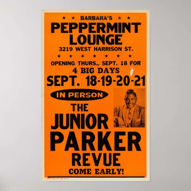 Junior Parker Pepperment Lounge Poster de concert (Devant)