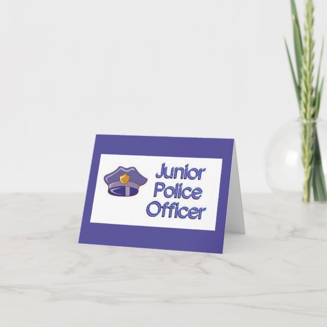 Junior Police Officer Birthday Invite Einladung (Vorderseite)
