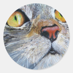 Junior the Cat Runder Aufkleber