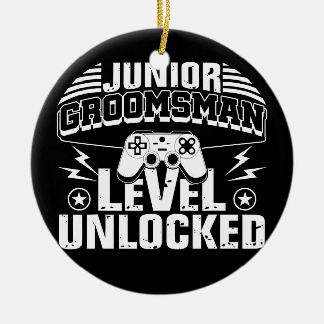 Junior Trauzeuge Gaming Video Gamer Wedding Keramik Ornament (Vorne)