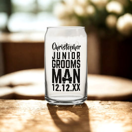 Junior Trauzeuge Gastgeschenk Hochzeit kann Glass Dosenglas
