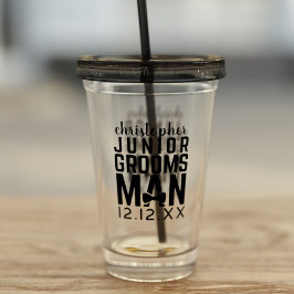 Junior Trauzeuge Gastgeschenk Hochzeit Tumbler Acryltrinkbecher