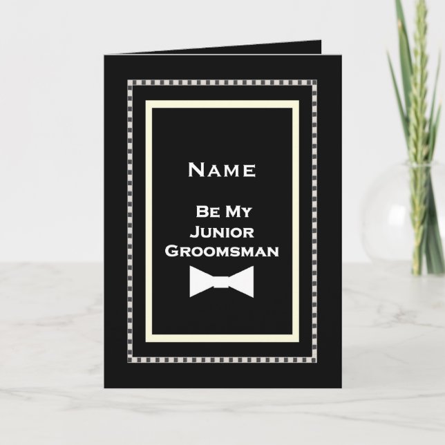 Junior Trauzeuge Individuelle Name Hochzeit Einlad Einladung (Vorderseite)