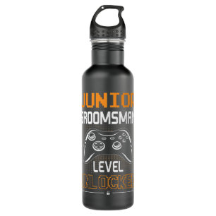 Junior Trauzeuge Level Unlock Gaming Wedding Par Edelstahlflasche