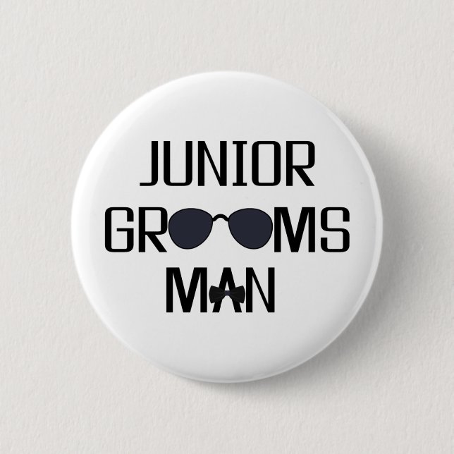 Junior Trauzeuge Wedding Party Button (Vorderseite)