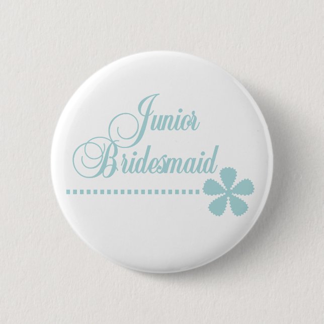 Juniorbrautjungfern-aquamarine Eleganz Button (Vorderseite)