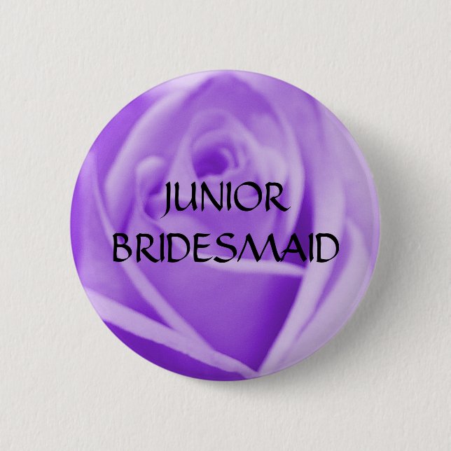 JUNIORbrautjungfern-Lavendel-Rosenknopf Button (Vorderseite)