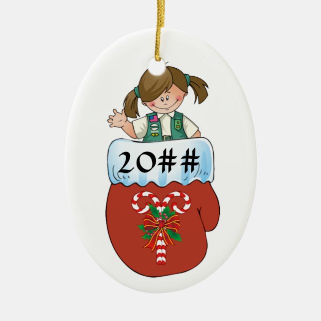 Juniorhandschuh brünett keramikornament (Vorne)