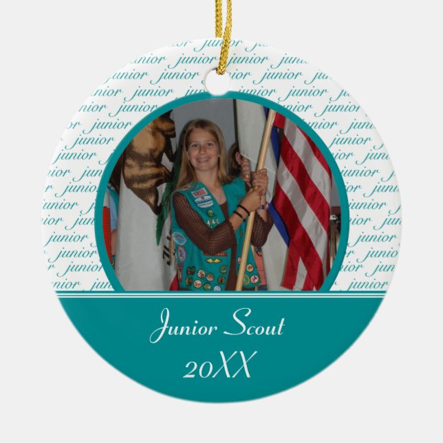 Juniorpfadfinder-Foto-Verzierung Keramikornament (Vorne)