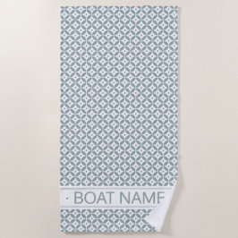 Juniper Green & White Hamptons Stil Personalisiert Strandtuch