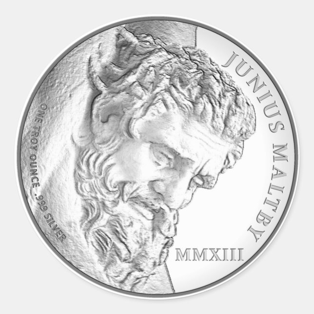 Junius Maltby Kanal Runder Aufkleber (Vorderseite)