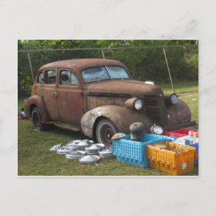 Junk Car Postkarte