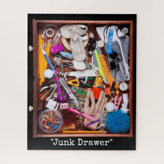 Junk Drawer Chaos Vintage Flat Lay Illustration
