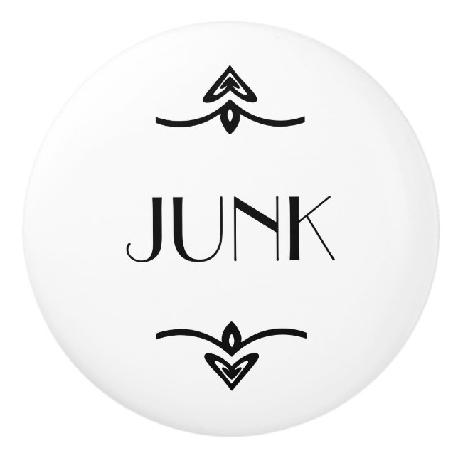 JUNK-DRAWER KERAMIKKNAUF (Vorderseite)