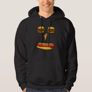 Junk Food Gesicht Burger Pizza Hot Dogs Hoodie