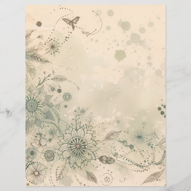 Junk Journal ephemere Vintages Scrapbook-Papier (Vorderseite)