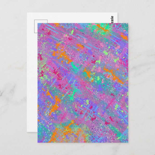 Junk Journal-Liebe Postkarte (Vorne/Hinten)