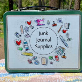 Junk Journal liefert Metalldose Metall Brotdose