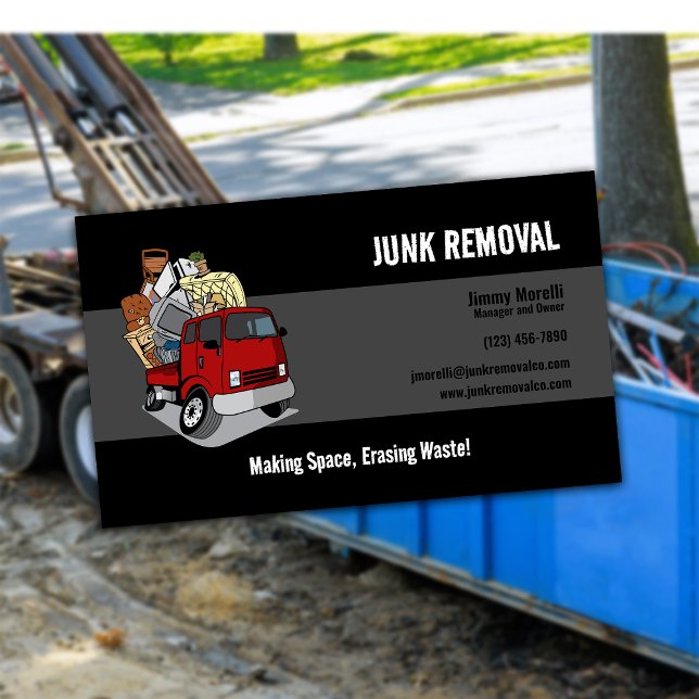 Junk Removal Company Visitenkarte (Von Creator hochgeladen)