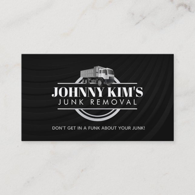 Junk Removal Slogans Business Cards Visitenkarte (Vorderseite)