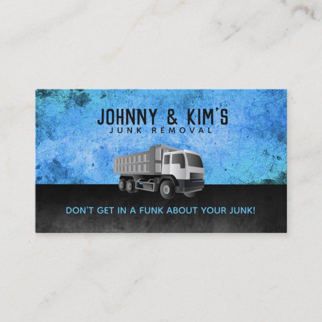 Junk Removal Slogans Business Cards Visitenkarte (Vorderseite)