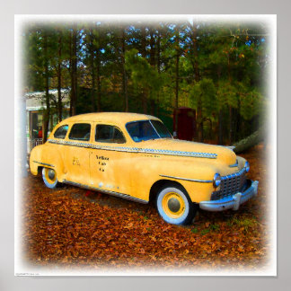Junk Yard Classic Yellow Taxi Poster