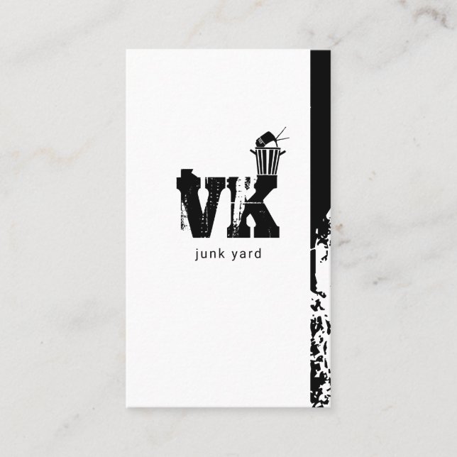 Junk Yard, Scrap Metal, Recycelnd Visitenkarte (Vorderseite)