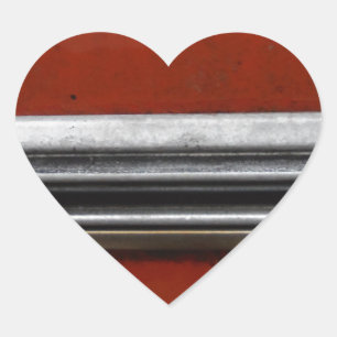 Junk Yard Vintage Auto, Rot und Silver Old Paint Herz-Aufkleber