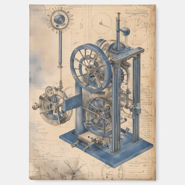 Junk-Zeitschrift für Steampunk Machinery Magnet (Vorderseite)