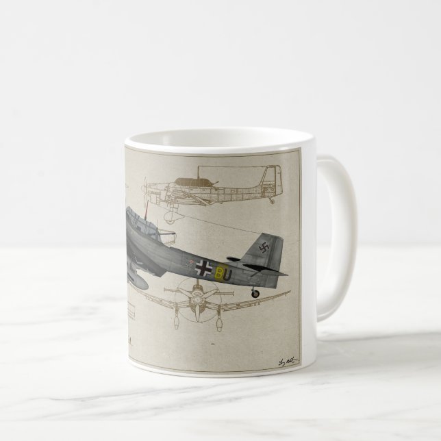 Junkers-Ju88-Stuka Kaffeetasse (VorderseiteRechts)
