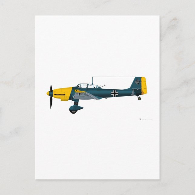 Junkers JU-87 Stuka Postkarte (Vorderseite)