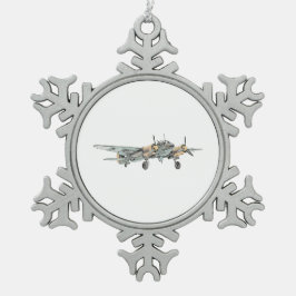 Junkers Ju 88 Bomber Schneeflocken Zinn-Ornament