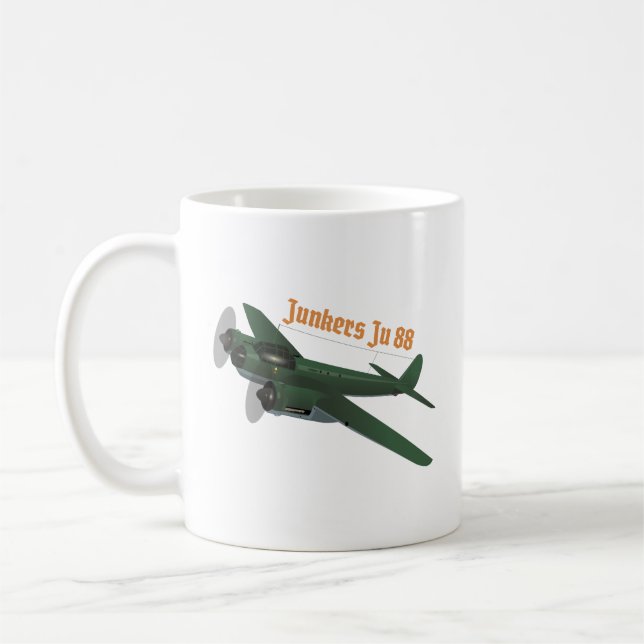 Junkers Ju 88 deutsches WW2-Flugzeug Kaffeetasse (Links)