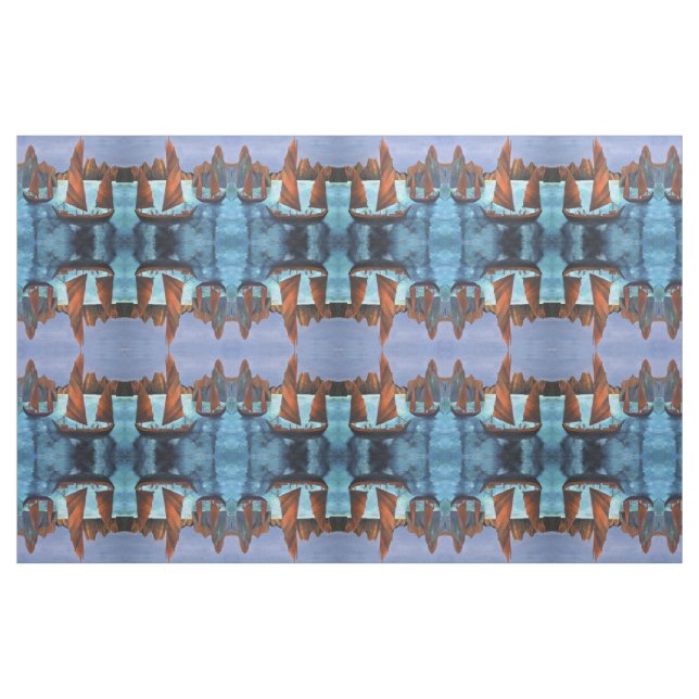Junks in der absteigenden Drachenbucht Stoff (Fat Quarter (45,7 x 55,9 cm))
