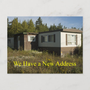 Junky Mobile Zuhause - Neue Adresskarte. Ankündigungspostkarte