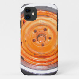 Junkyard Vintag Wheel, orange schwarz und weiß Case-Mate iPhone Hülle
