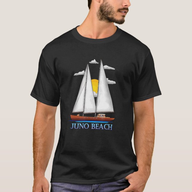 Juno Beach Coastal Nautical Segelsport Sailor Desi T-Shirt (Vorderseite)